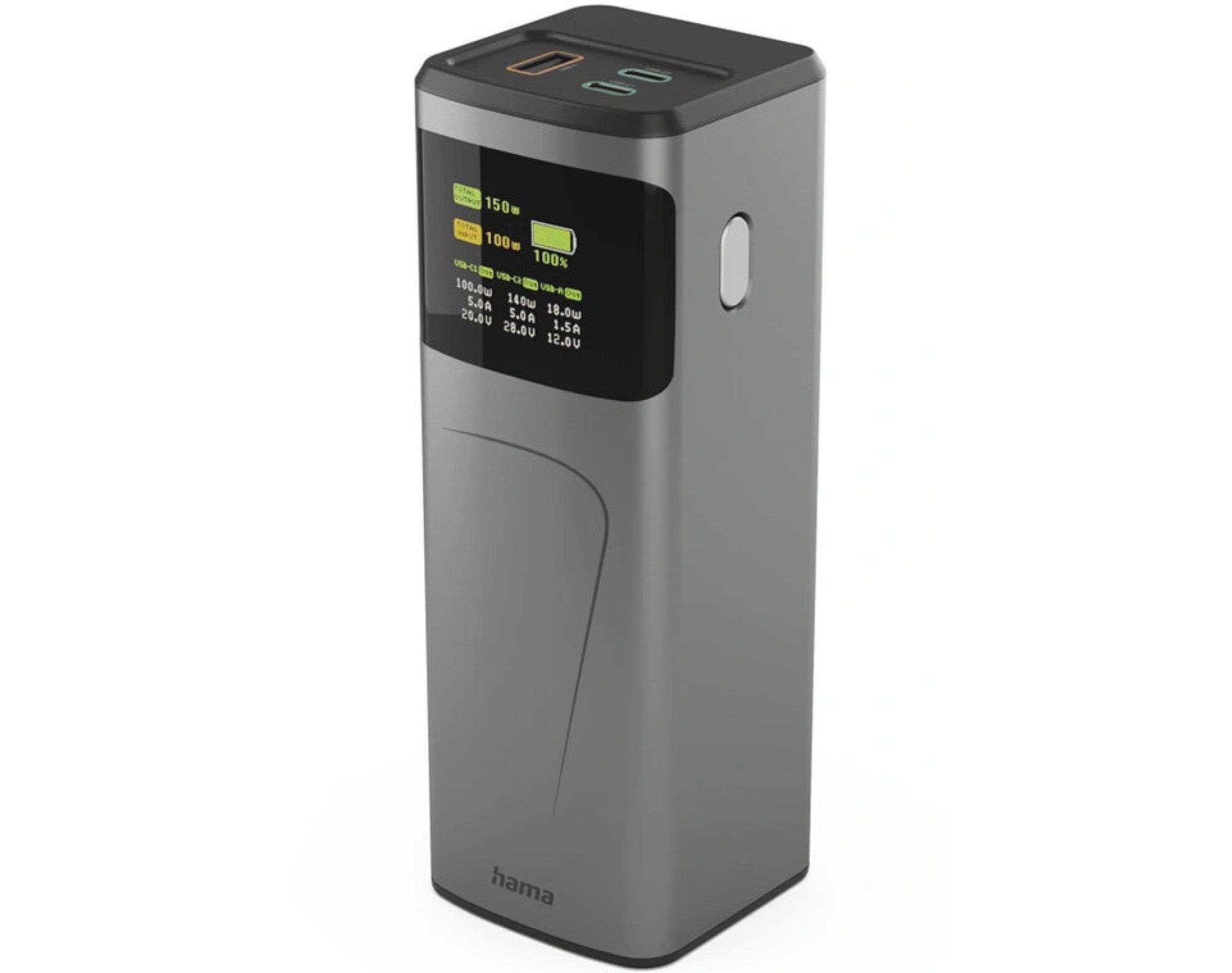 Powerbank HAMA High Power 24000 mAh 150W Szary